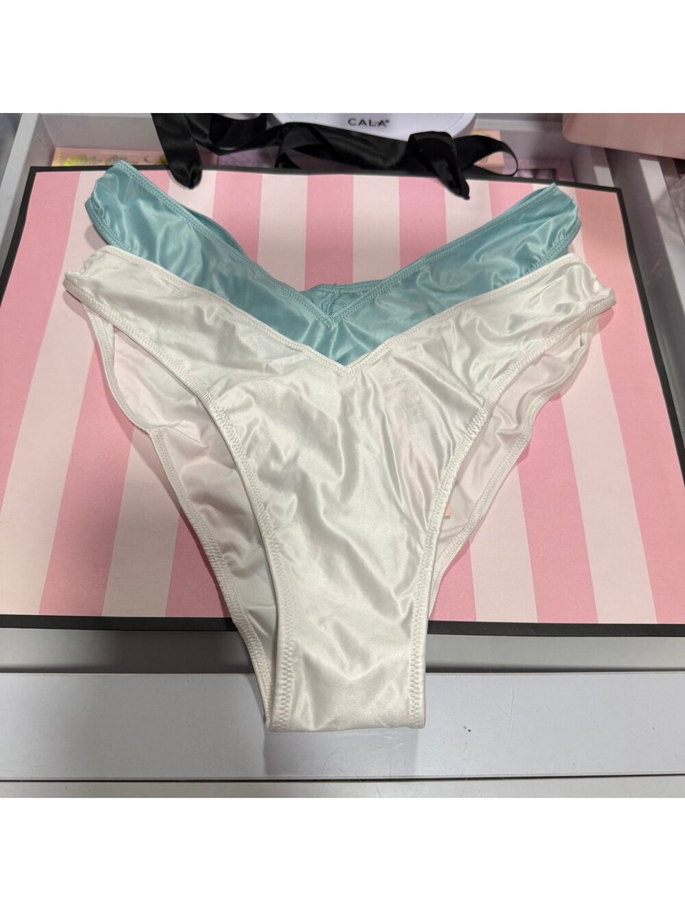 Victoria’s Secret Satin Bow Back Brazilian Panties